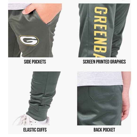 Ultra Game NFL boys High Performance Moisture Wicking Fleece Jogger Sweatpants - Picture 6 of 7